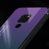 Handy Tasche für Huawei Mate 20 X Gradient Case Schutz Hülle Bumper Cover Lila