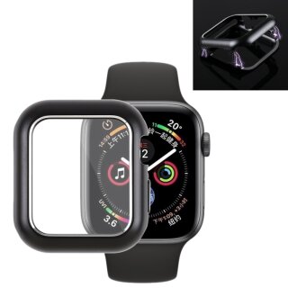 Metall Schutzhülle für Apple Watch 4/ 5/ 6/ 2020/ 2023/ SE 44 mm Case Cover Magnetisch Bumper Tasche Schwarz