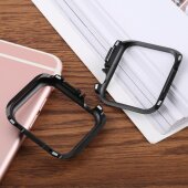 Metall Schutzhülle für Apple Watch 4/ 5/ 6/ 2020/ 2023/ SE 44 mm Case Cover Magnetisch Bumper Tasche Schwarz