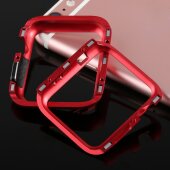 Metallhülle für Apple Watch 1/ 2/ 3 38 mm Case Cover Magnetisch Bumper Tasche Rot
