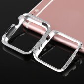 Metallhülle für Apple Watch 1/ 2/ 3 42 mm Case Cover Magnetisch Bumper Tasche Silber