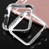 Metallhülle für Apple Watch 1/ 2/ 3 42 mm Case Cover Magnetisch Bumper Tasche Silber