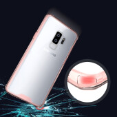Handytasche für Samsung Galaxy S9 Case Schutz Hülle Cover Transparent Pink