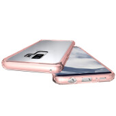 Handytasche für Samsung Galaxy S9 Case Schutz Hülle Cover Transparent Pink