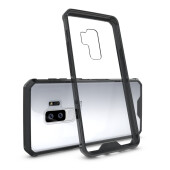 Handytasche für Samsung Galaxy S9 Plus Full Case Schutz Hülle Transparent Schwarz