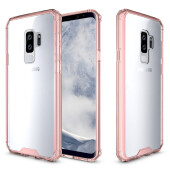 Handytasche für Samsung Galaxy S9 Plus Full Case Schutz Hülle Transparent Pink