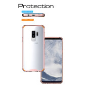 Handytasche für Samsung Galaxy S9 Plus Full Case Schutz Hülle Transparent Pink