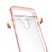 Handytasche für Samsung Galaxy S9 Plus Full Case Schutz Hülle Transparent Pink