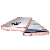 Handytasche für Samsung Galaxy S9 Plus Full Case Schutz Hülle Transparent Pink