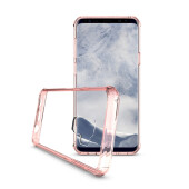 Handytasche für Samsung Galaxy S9 Plus Full Case Schutz Hülle Transparent Pink