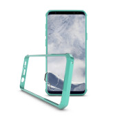 Handytasche für Samsung Galaxy S9 Plus Full Case Schutz Hülle Transparent Grün