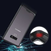 Handy Tasche für Samsung Galaxy Note 9 Case Schutz Hülle Cover Tranparent Schwarz
