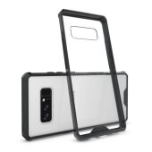 Handy Tasche für Samsung Galaxy Note 8 Case Schutz Hülle Cover Transparent Schwarz