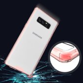 Handy Tasche für Samsung Galaxy Note 8 Case Schutz Hülle Cover Transparent Pink