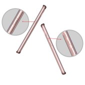 Handy Tasche für Samsung Galaxy Note 8 Case Schutz Hülle Cover Transparent Pink