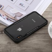 Schutzhülle für iPhone X Cover Case Panzer Hülle Tasche Transparent Schwarz