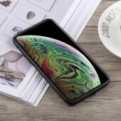 Schutzhülle für iPhone XS Cover Case Panzer Hülle Tasche Schwarz
