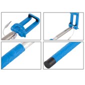 Selfie Stick für iPhone Samsung Sony Huawei Xiaomi LG HTC 23,5cm-105,5cm Blau