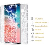 2x 9H Nano-Glass für Samsung Galaxy S10 FULL COVER 3D KLAR Anti-Shock Anti-Bruch Anti-Stoß Anti-Schmutz Panzernanoglas Displayschutz Schutzfolie Panzerfolie Panzerglas Screen-Protector F/B