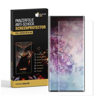 1x 9H Nano-Glass für Samsung Galaxy Note 10 Plus FULL COVER 3D KLAR Anti-Shock Anti-Bruch Anti-Stoß Anti-Schmutz Panzernanoglas Displayschutz Schutzfolie Panzerfolie Panzerglas Screen-Protector