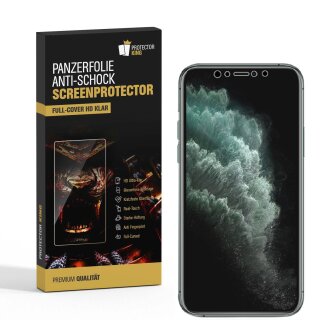 6x 9H Nano-Glass für iPhone 11 Pro Max FULL COVER 3D KLAR Anti-Shock Anti-Bruch Anti-Stoß Anti-Schmutz Panzernanoglas Displayschutz Schutzfolie Panzerfolie Panzerglas Screen-Protector
